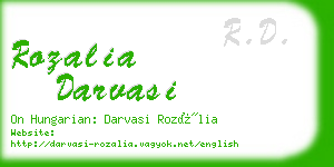 rozalia darvasi business card